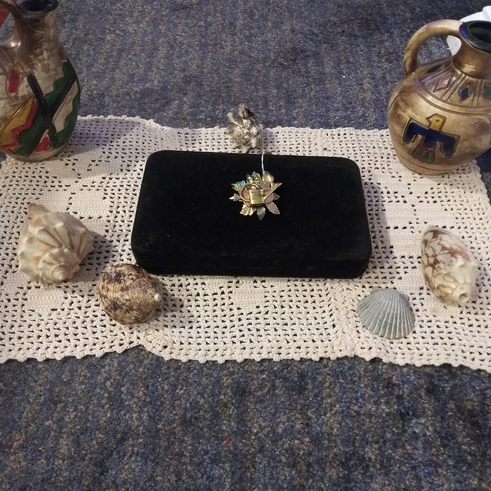 Brass Gardener Brooch